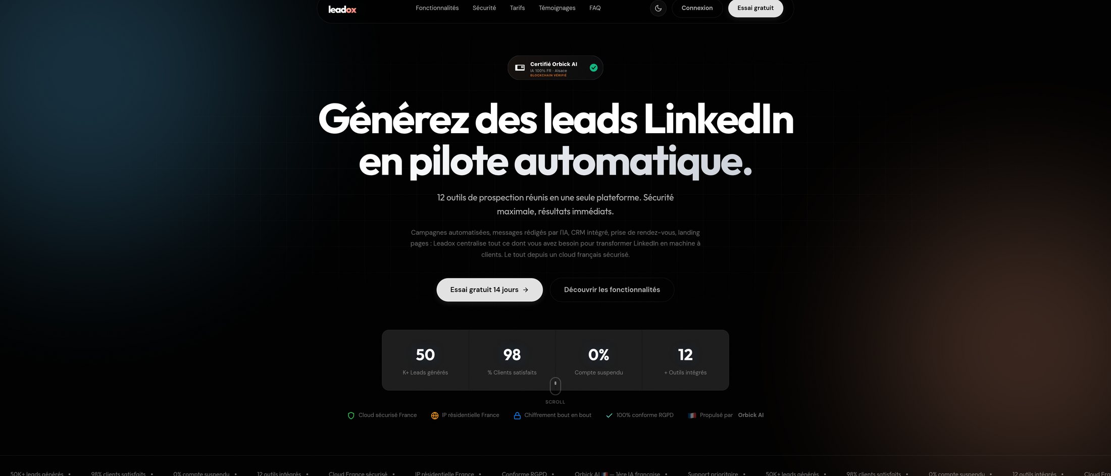 Leadox, plateforme de prospection LinkedIn
